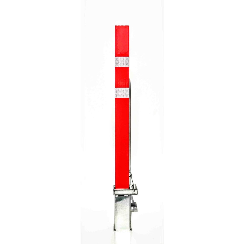 Pilona Exta Ble Removible Con Llave Triangulo En Rojo Y Blanco