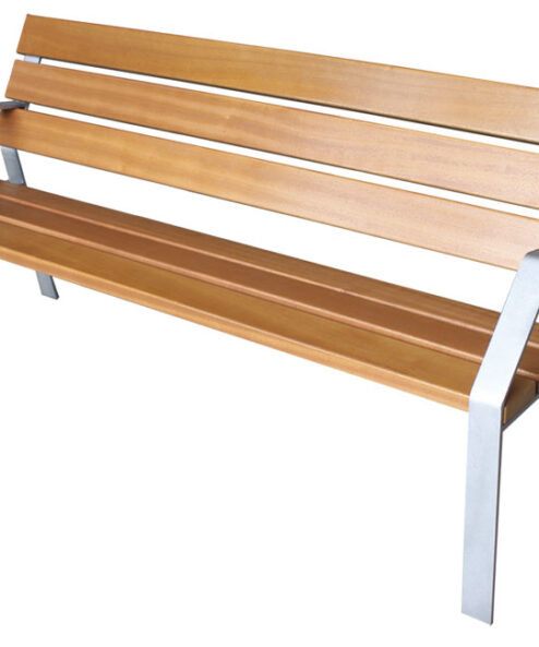Banco urbano de acero y madera ECO