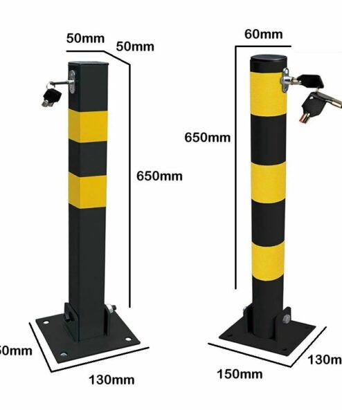 Bloqueo de seguridad barrera de aparcamiento bolardo plegable altura 70cm