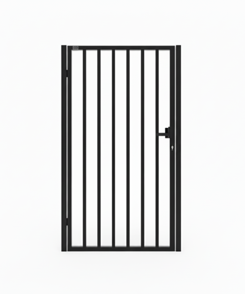 Puerta de hierro peatonal modelo Eco ideal para naves fabricación a medida
