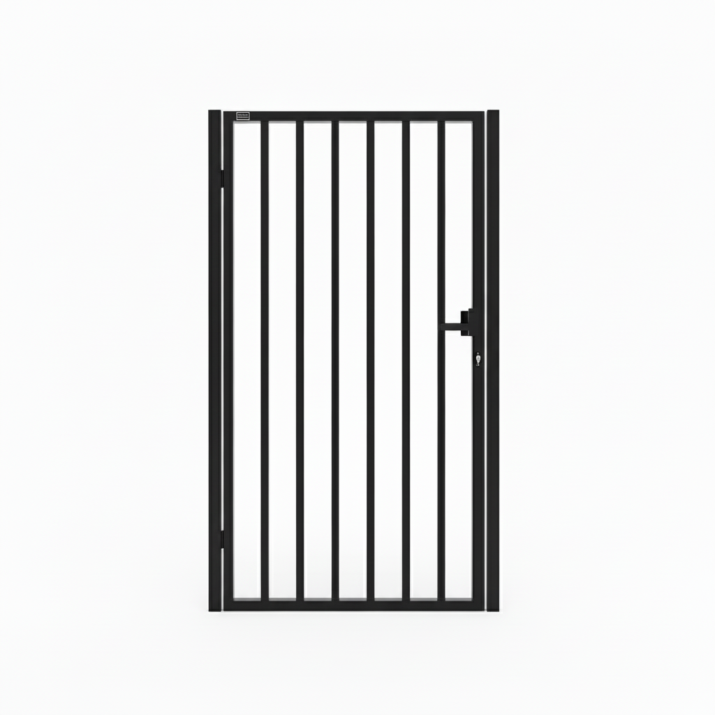 Puerta de hierro peatonal modelo Eco ideal para naves fabricación a medida