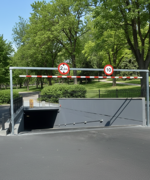 Custom-made galvanized iron gantry height control bar