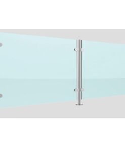 Barandilla de acero inoxidable con cristal mediante pinzas