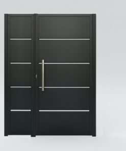 Puerta peatonal modelo Bandaluz con laminas de chapa conjunto