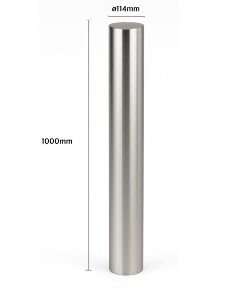 Pilona de seguridad  de acero inoxidable diámetro 114mm