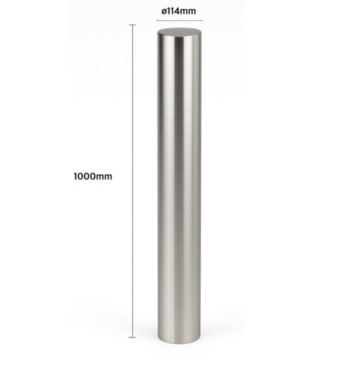 Pilona de seguridad  de acero inoxidable diámetro 114mm