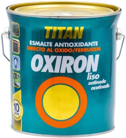 Pintura esmalte Oxiron Gris Acero  Liso Satinado 4204 4L