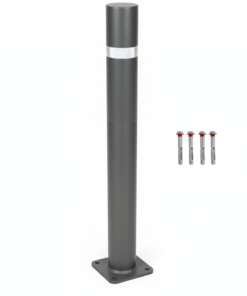 Pilona con placa modelo Barcelona Eco de acero fija