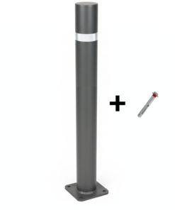 Pilona con placa modelo Barcelona Eco de acero fija