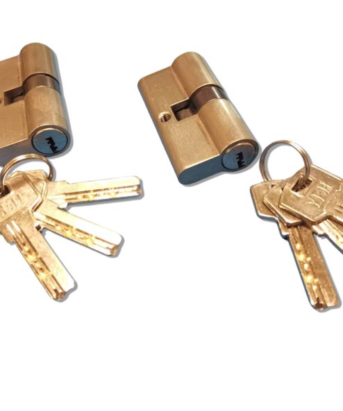 Pack 2 Cilindros de Seguridad Igualados con Llave de Puntos Incopiable