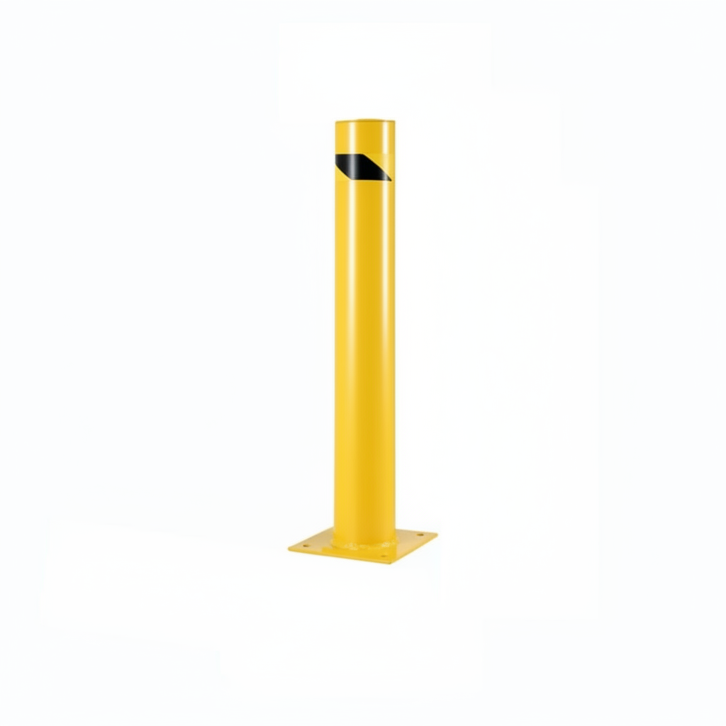 Pilona de Seguridad Metal con placa 75cm