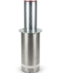 Pilona Telescópica Semiautomática de Acero Galvanizado Ø220x4mm altura 500mm  Cajón Inoxidable